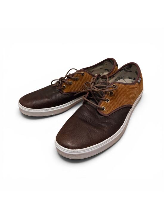 Vans Other - Vans Off The Wall Corduroy Leather Brown Lace Up Low Top Shoes, Men's Size 12